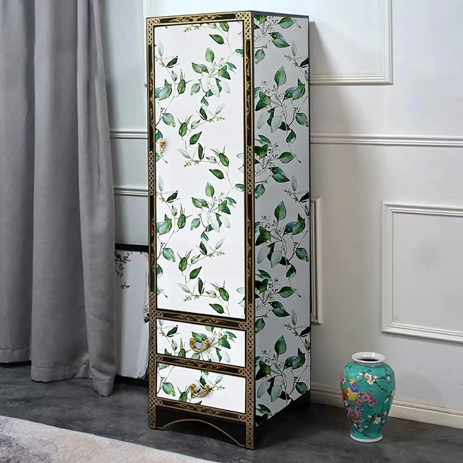 Green Leaf Contact Paper Floral Peel and Stick Wallpaper Removable Self Adhesive Wallpaper For Bedroom Drawers Cabinets Decor 6