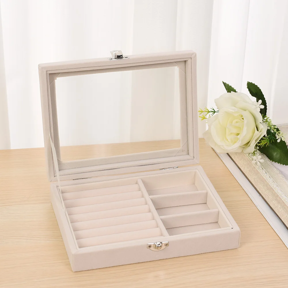 Jewelry Ring Display Organizer Tray Holder Box Earring Storage Case Woman  Gift | eBay