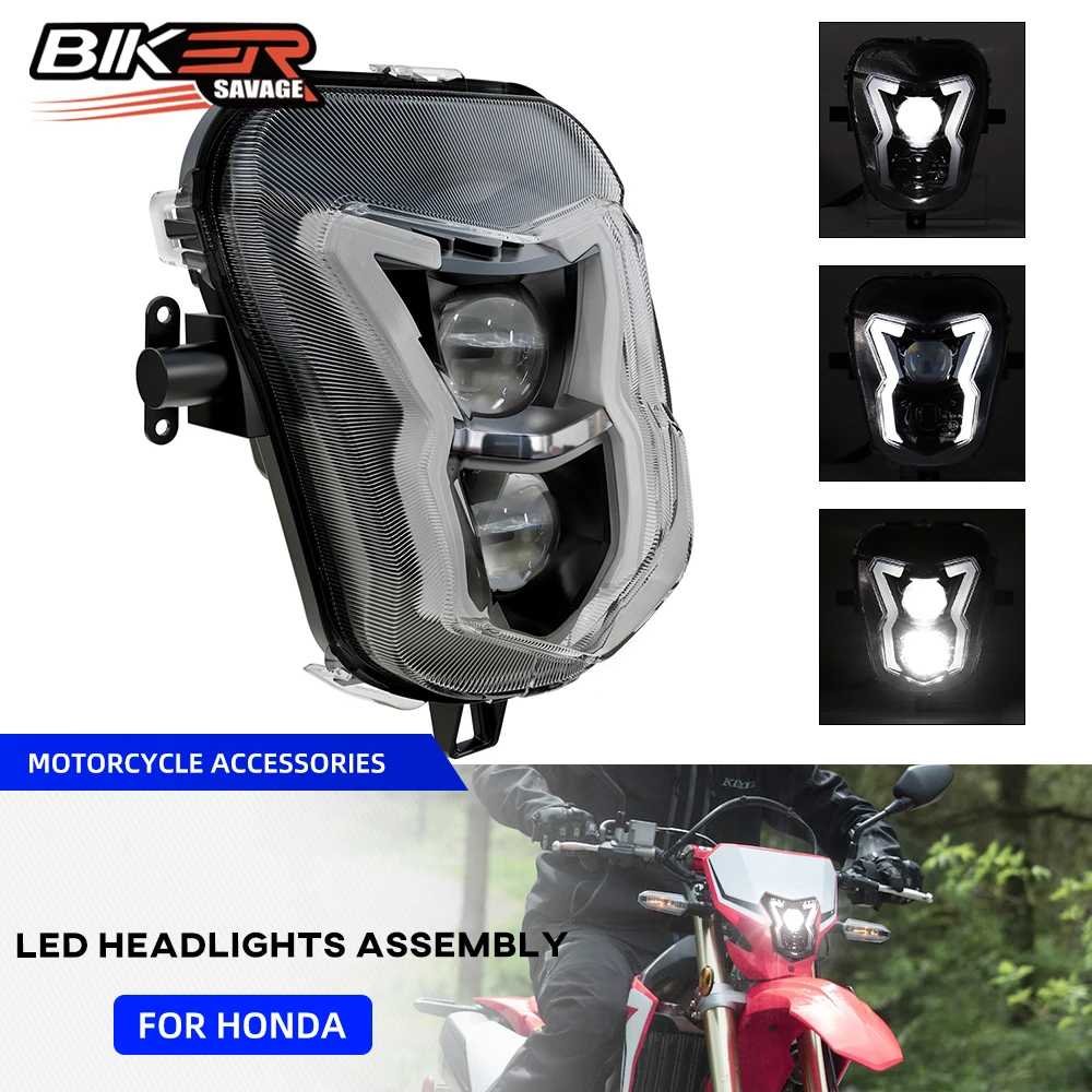 

For Honda CRF450L CRF450RL Motorcycle Fairing Front LED Headlights Assembly CRF 450 R/RL Headlamp Turn Signal Light Housing