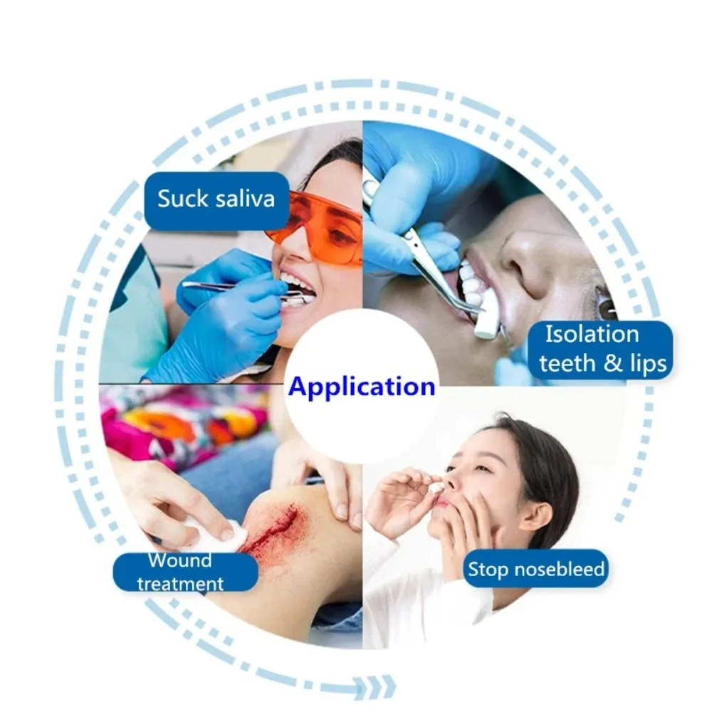 50pcs Dental Cotton Roll High Purity Medical Cotton Rolls Disposable Dentist Materials Supplies Dentistry Consumables