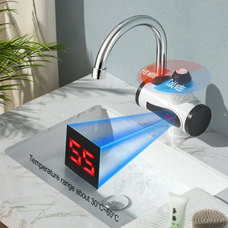 2025 New Electric Faucet Water Heater Temperature Display Instant Hot Water Heaters Kitchen Tankless Water Heating Machine 4