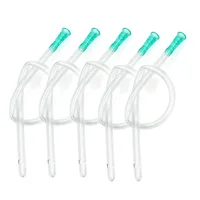 5Pcs Disposable Anal Tube Silicone Enema Rectum Flush Rinse Tube Anal Canal Catheter Head Syringes Rectal Catheter 39cm 1