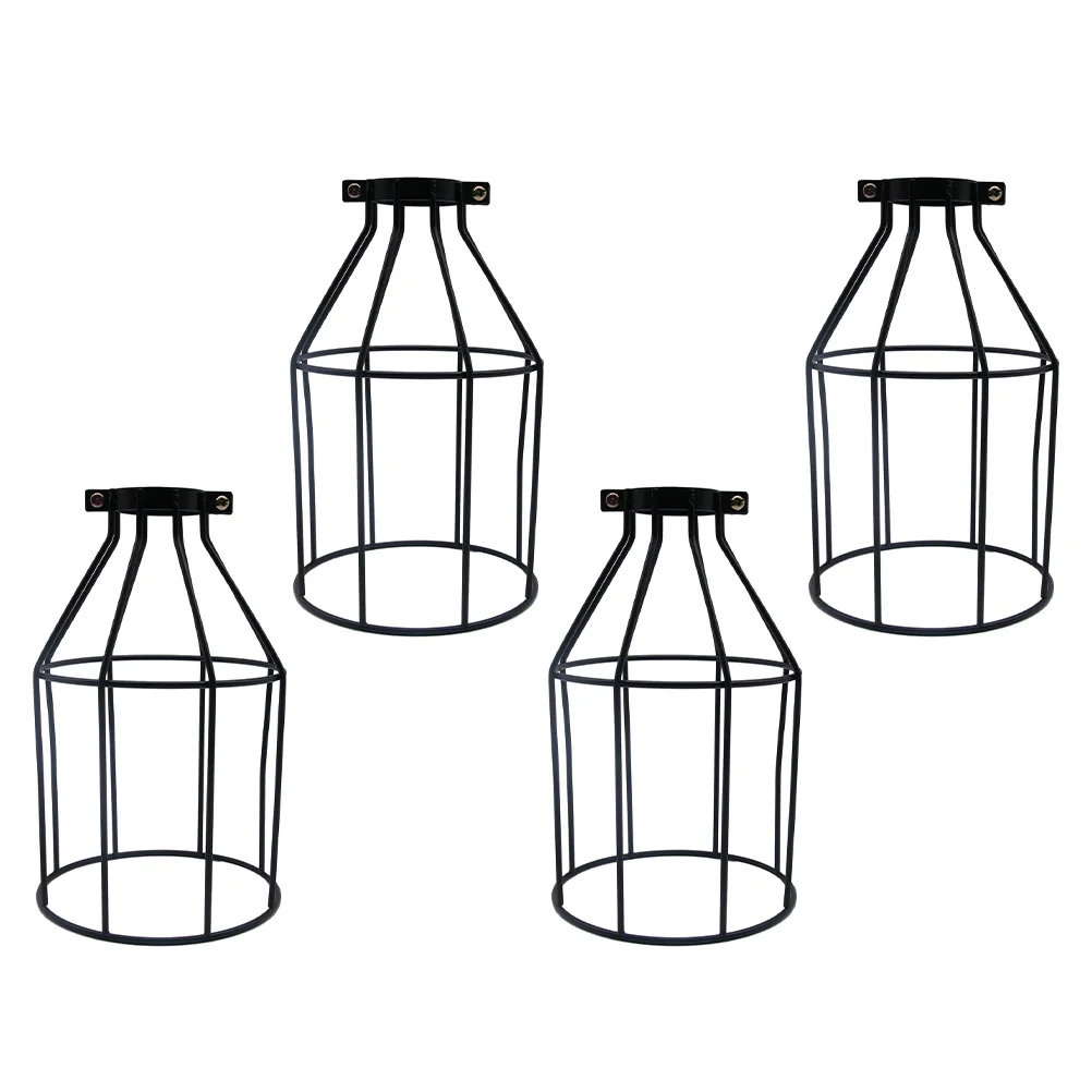 

4pcs Cylinder Chandelier Shade Wire Cage Lampshade Table Lamp Shade Cage Lamp Shade Industrial Shade