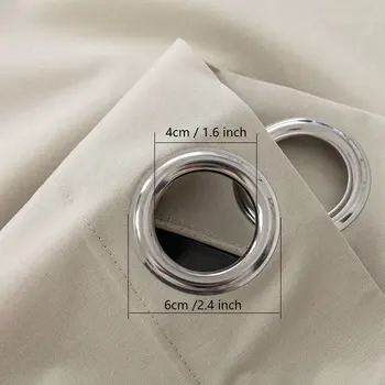 블랙 TPU 인터라이닝 암막 커튼, 얇고 가벼운 드레이프 패널, 침실 회의실 공유 방 사무실용, 1PC 상품 이미지