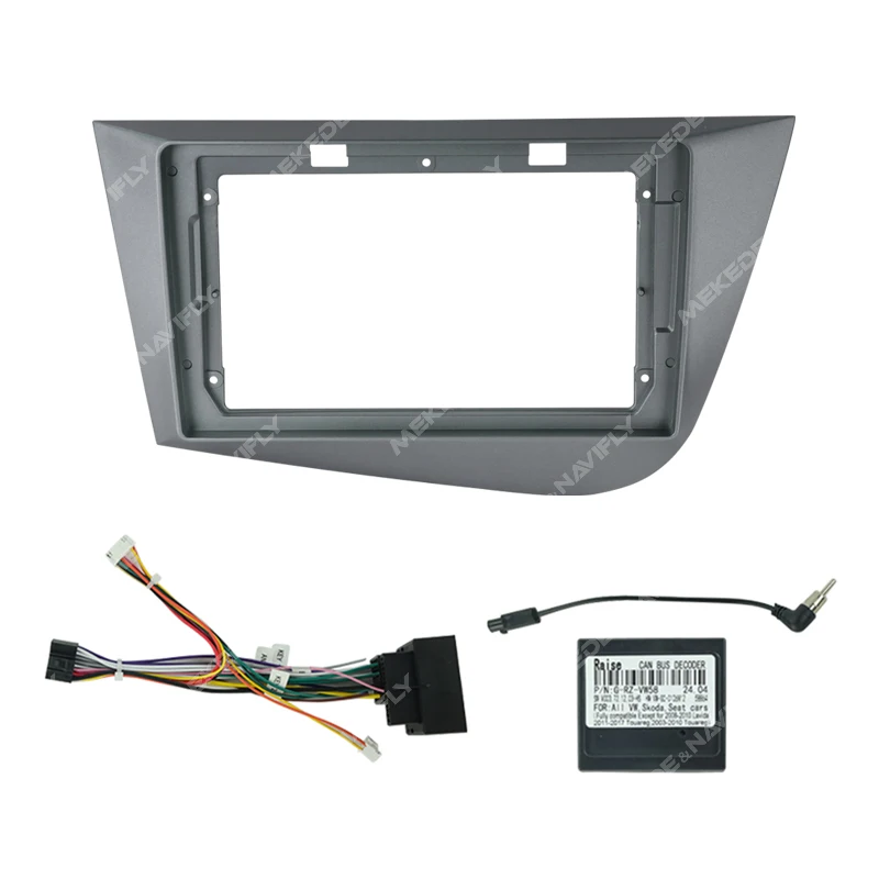 Car Radio Fascia Frame For Seat Leon 2005 2006 2007 2008 2009-2012 Optional Cable CAN Dash Fitting Panel Kit For 9inch Host Unit