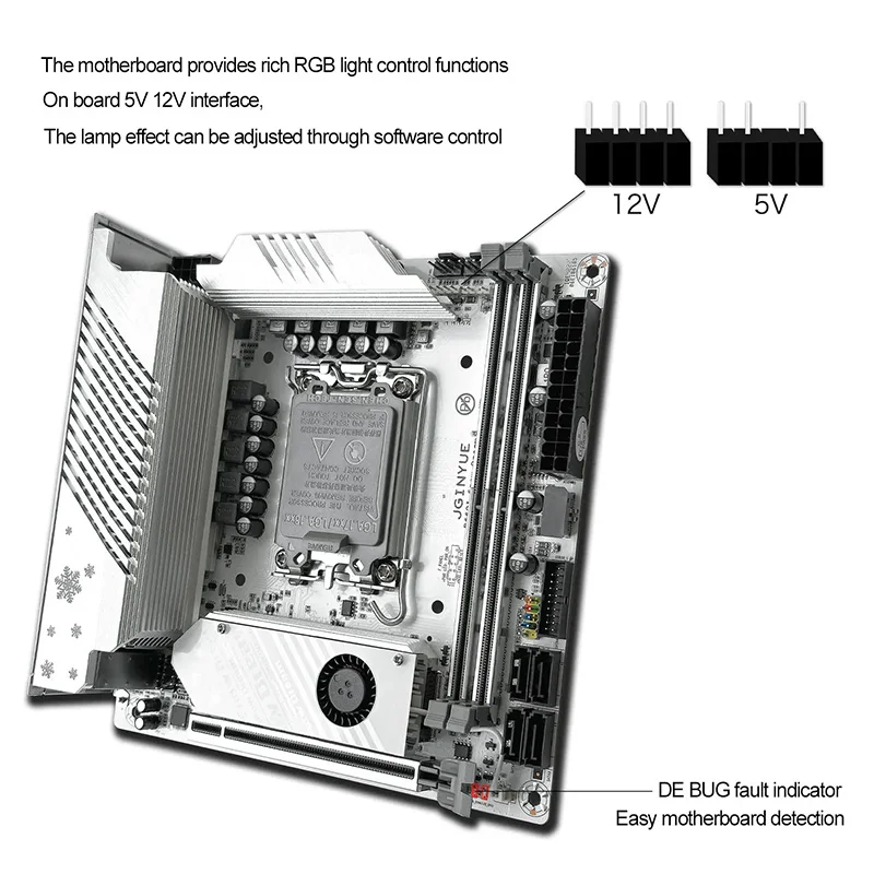JGINYUE B760I Snow Dream WiFi Mini-ITX motherboard LGA1700 DDR4