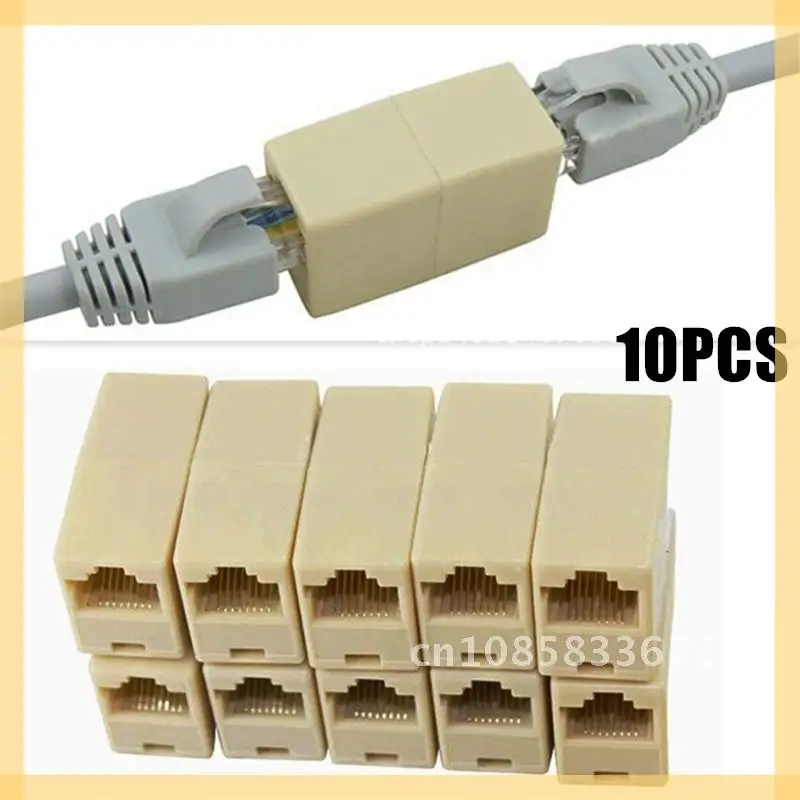 

10pcs New Alloy Internet Tools RJ45 CAT5 Coupler Plug Adapter Network LAN Cable Extender Connector