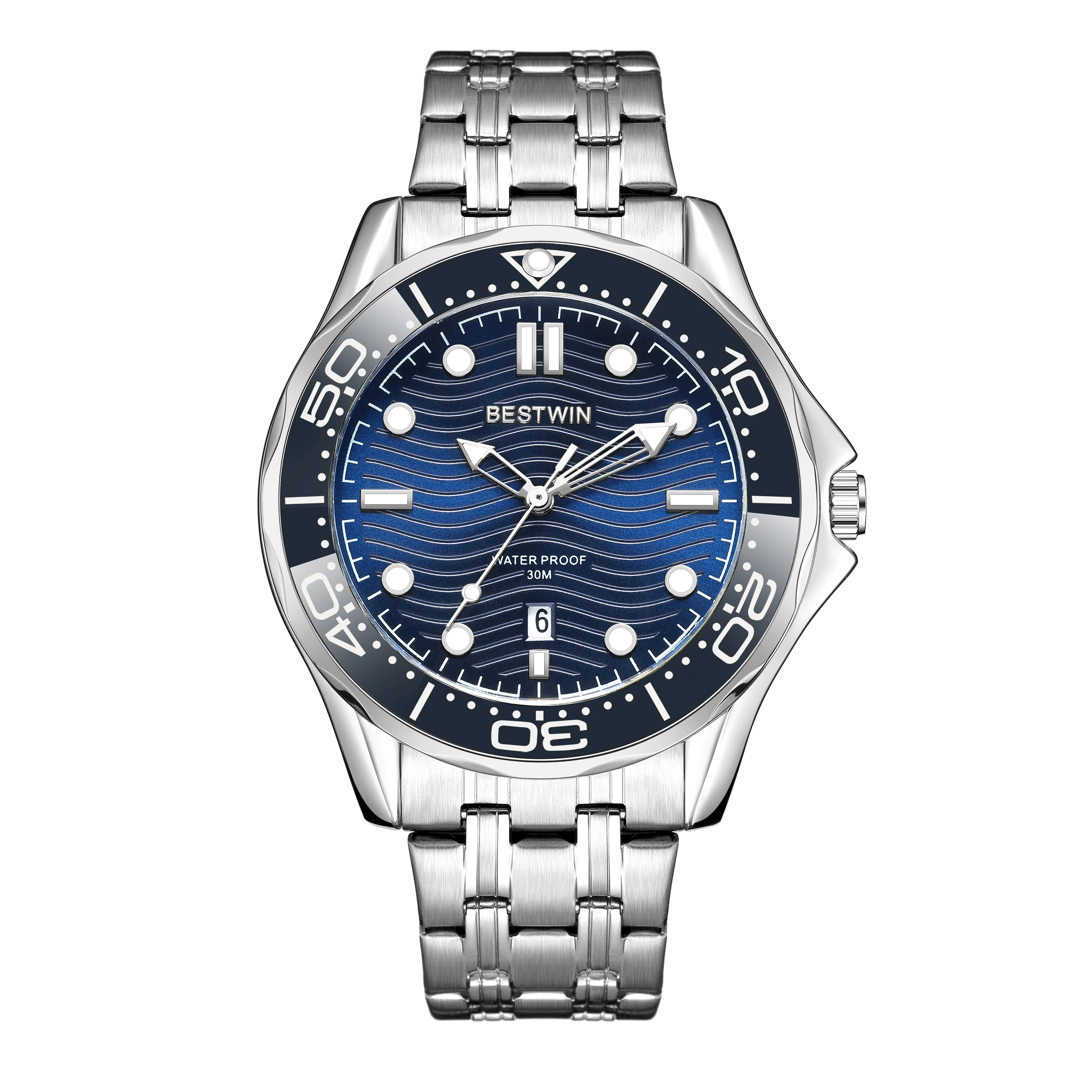 

Роскошные брендовые кварцевые часы для мужчин, деловые наручные часы из нержавеющей стали 316L, модные светящиеся мужские часы, Новинка