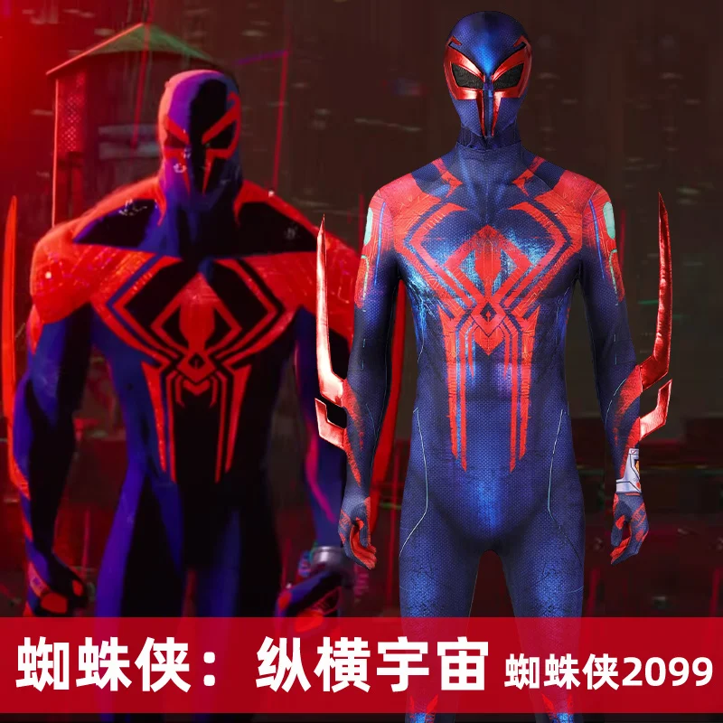 

Anime Marvel Spider Man 2099 Cosplay Costume Miguel O'Hara Superhero Jumpsuit Halloween Comic-Con Props Bodysuit Adult Kids Gift