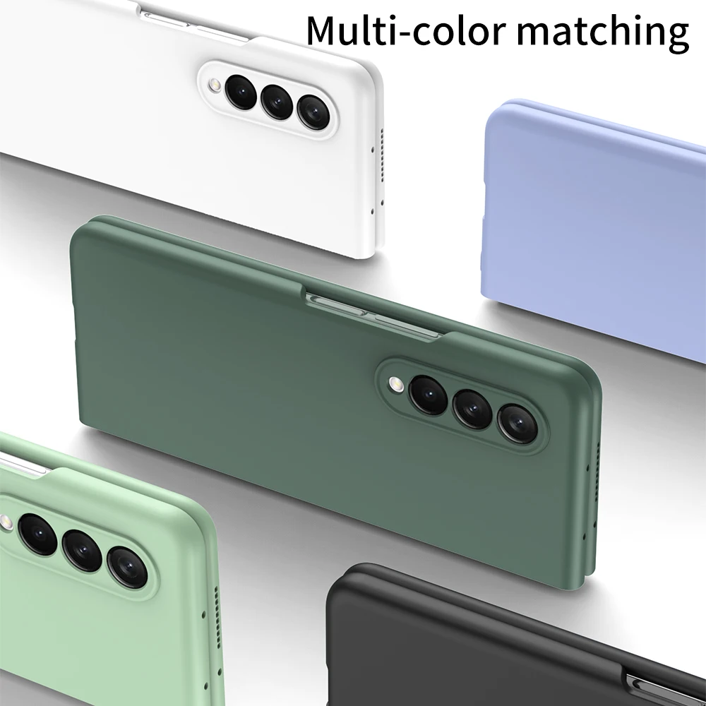 Luxury Plating Tempered Glass Case for Samsung Galaxy Z Fold 3 5G Marble Cases Plastic Frame Hard Glass Cover for Galaxy Z Fold3