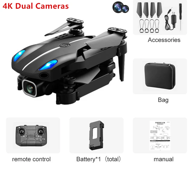 rc wifi camera BBSONG Mini Drone 4K HD Dual Camera WIFI FPV Professional Automatic Obstacle Avoidance RC Quadcopter KY907 Dron Toy For Boy Gift foldable fpv wifi rc quadcopter remote control drone RC Quadcopter