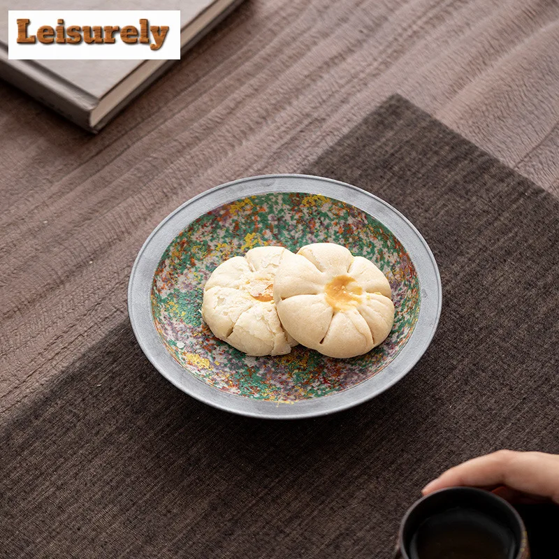 Rock Painting Time Garden Pot Bearing Holder Teacup Tray Dry Bubble Table Tea Tray Coasters Flower Tea Tableware Supplies Gift