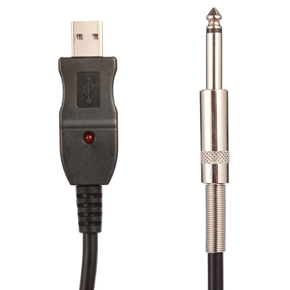 BAAU 2pcs 3 Meters Guitar to PC USB Recording Cable Lead Adaptor Converter Connection Interface 6.5mm