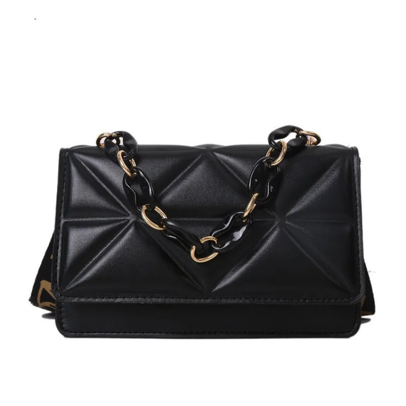 Bag Handbag For Chain Trendy Woman Texture Single Shoulder Crossbody High-Quality Messenger Versatile Luxury High-Gradeexquisite