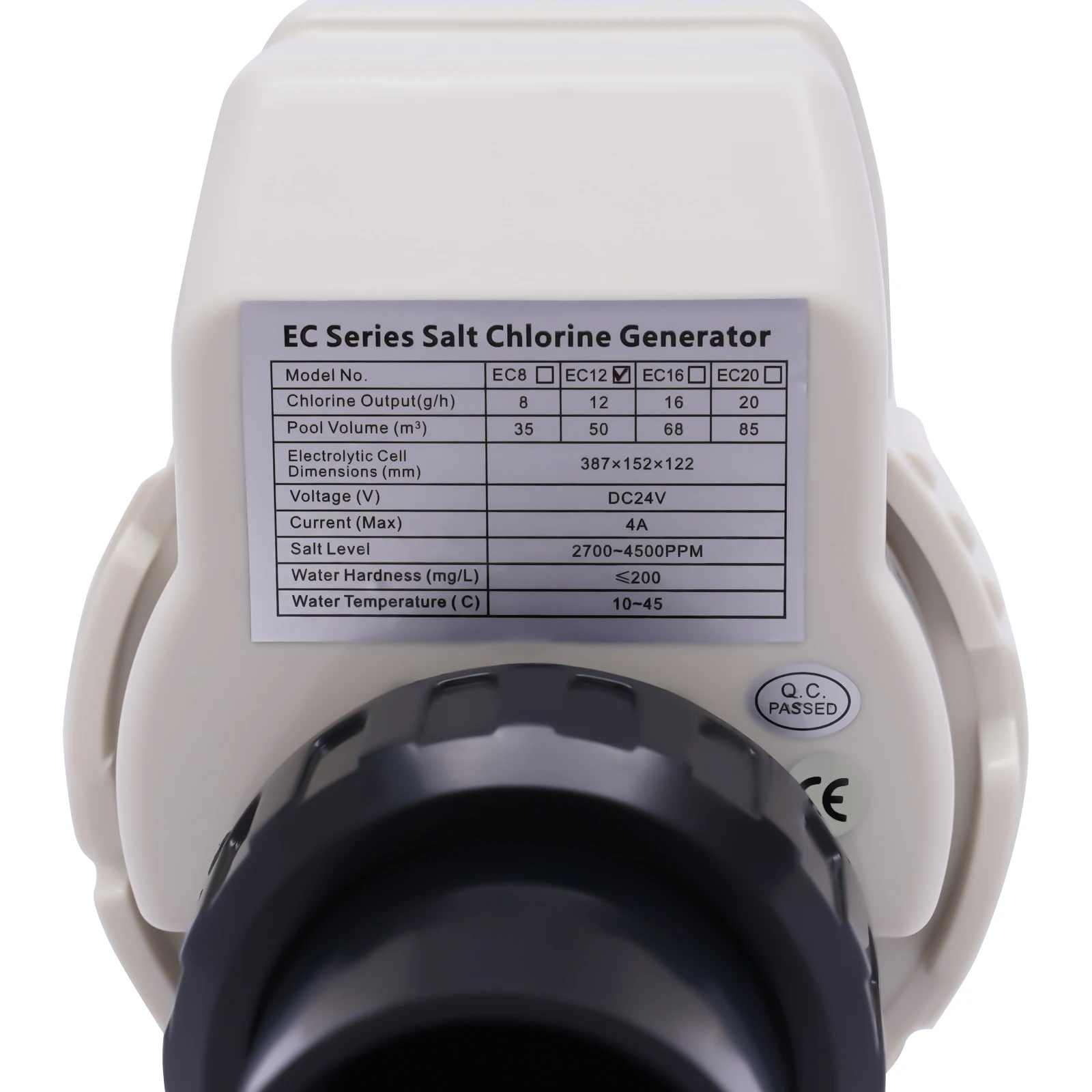 8g/h Chlorinator Salt Water System Pool Chlorine Generator Electrolytic Salt Disinfection Machine
