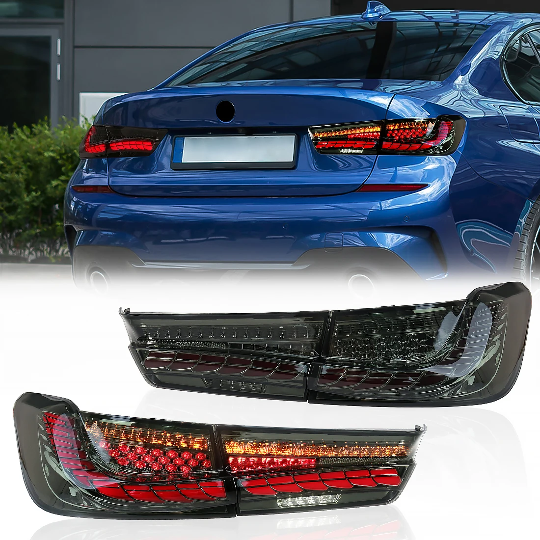 BMW 3シリーズ LCIテールランプ US仕様 USテールライト BMW 3シリーズG20 19 20 21順次信号レッドレンズ