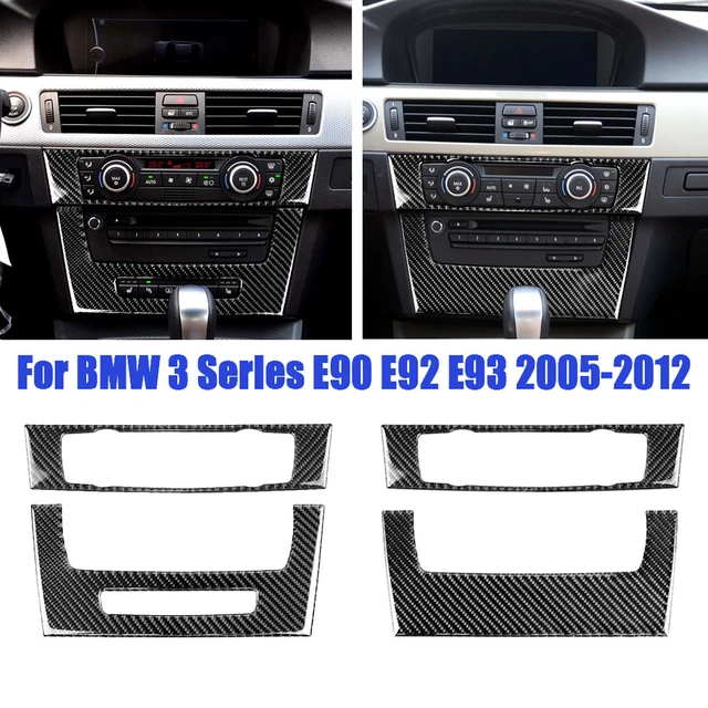 For BMW E90 E92 E93 3 Series Accessories Car Interior Real Carbon Fiber Air  Conditioning CD Console Panel Cover Trim Car Styling - AliExpress