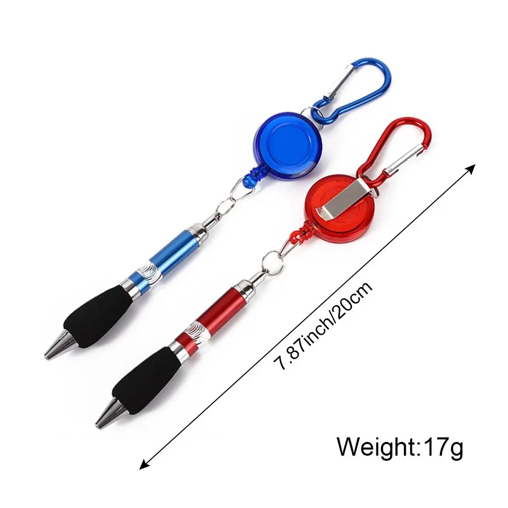 Metal Retractable Pull Rope Ballpoint Pen Lanyar Mountaineering Buckle Key Chain Easy Pull Buckle Pen Stationery Writing Tools 6