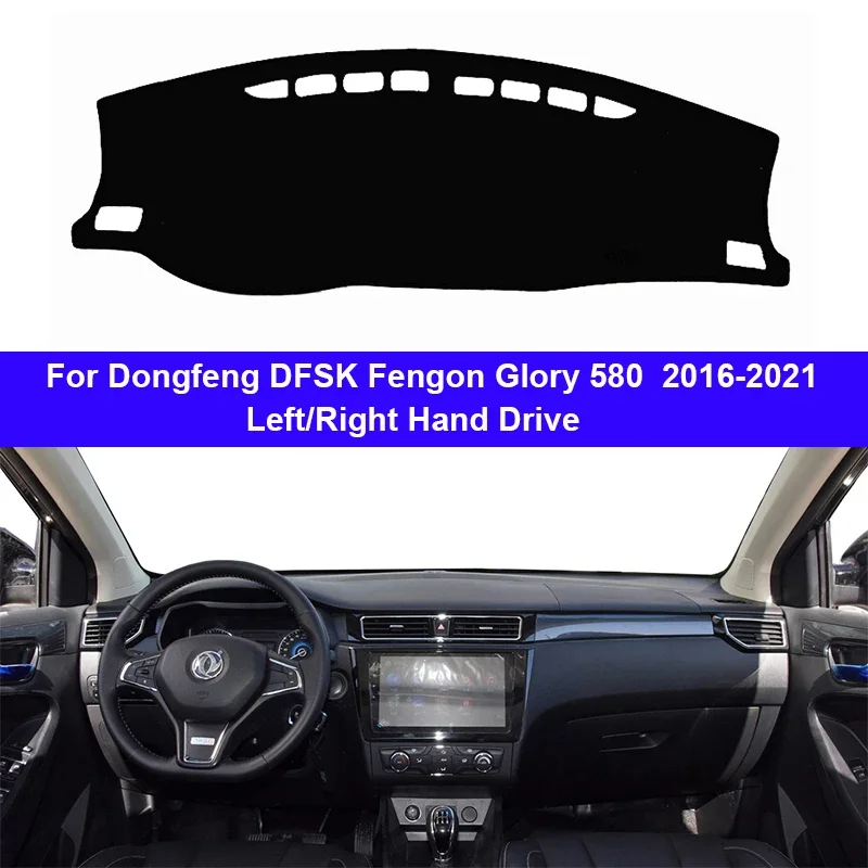 

Car Auto Inner Dashboard Cover For Dongfeng DFSK Fengon Glory 580 2016 - 2021 LHD RHD Dashmat Carpet Cape Sun Shade Pad Rug