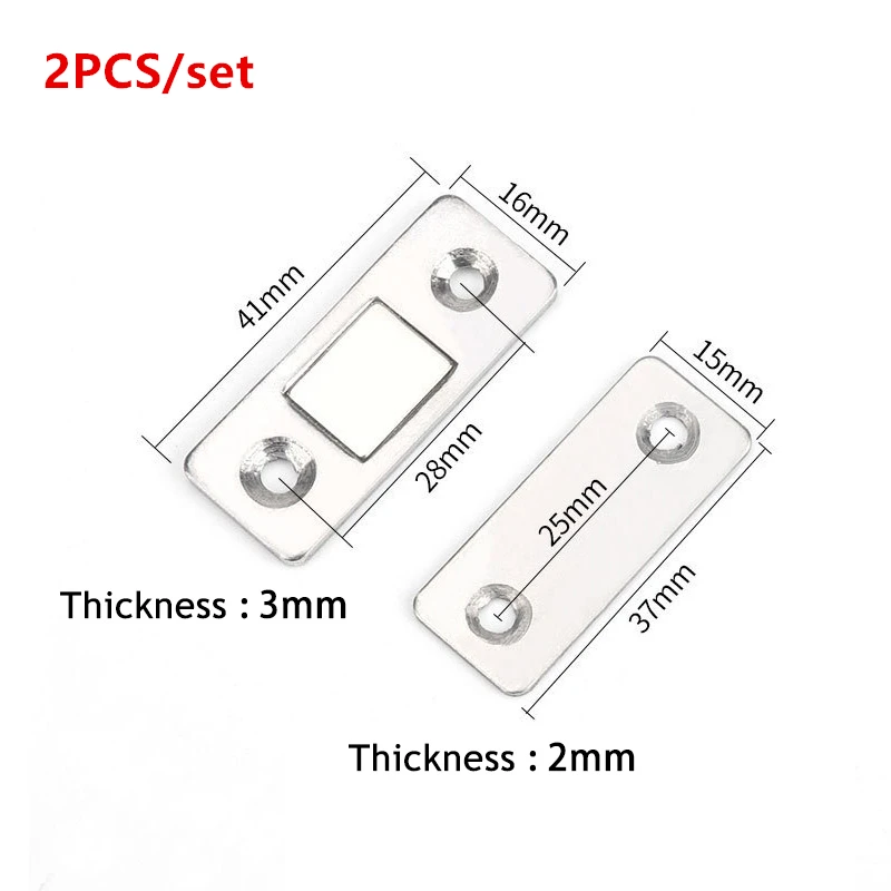 Magnetic Cabinet Catches 2pcs/Set Magnetic Cabinet Catches Magnet Door Stops Hidden Door Closer For Closet