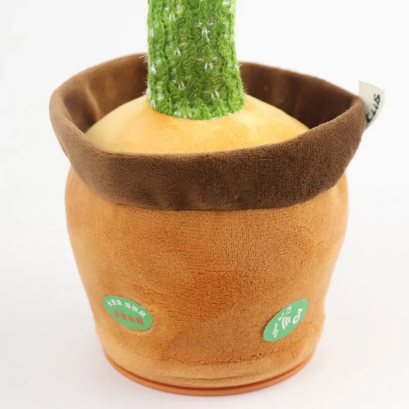 Plush Toys Dancing Cactus Toy Electric Interactive Toy Dancing Cactus 120 Song Speaker Talking USB Voice Repeat Plush Cactu Dancer Toy Talk Plushie Stuffed Toys For Kids Gift