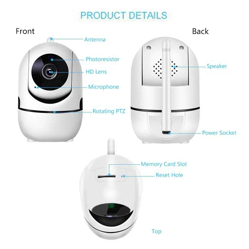 NEW Mini 1080P Wifi IP Camera Smart Home Auto Tracking Full Night Vision Network for Wireless CCTV Video Baby Security Camera 5