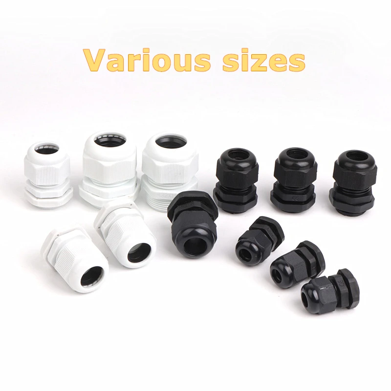 10/30/50 Pieces M8*1.25 Waterproof Plastic Joints IP68 Dustproof Gland Press PG Series Entry For Electric Cables 2-4mm&sup2;