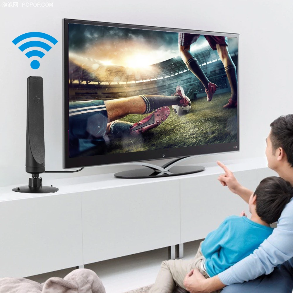 12dBi 1080P TV 안테나 부스터 50마일 디지털 HDTV 실내용 안테나 수..