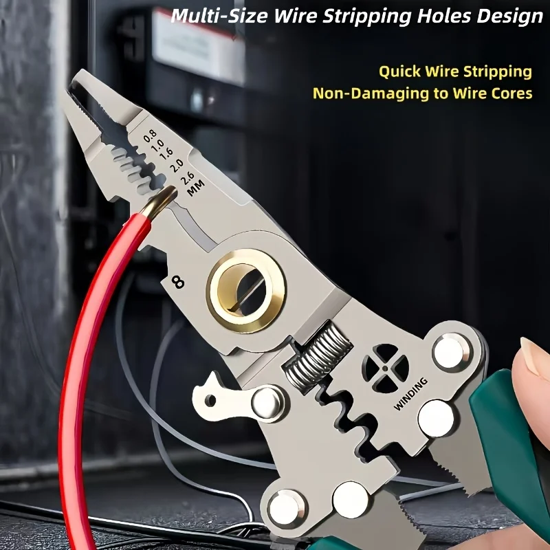 1pc Multi-Functional Folding Wire Cutter,Heavy-Duty Metal Construction with Ergonomic Handles,Compact Foldable Design