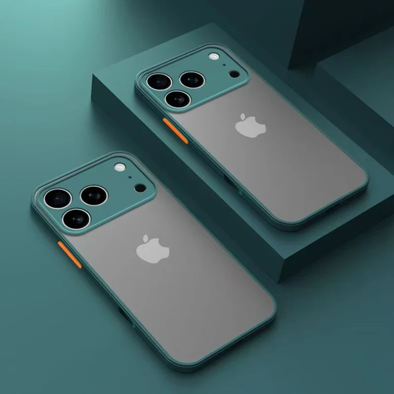 Luxury Armor Shockproof Translucent Matte Phone Case