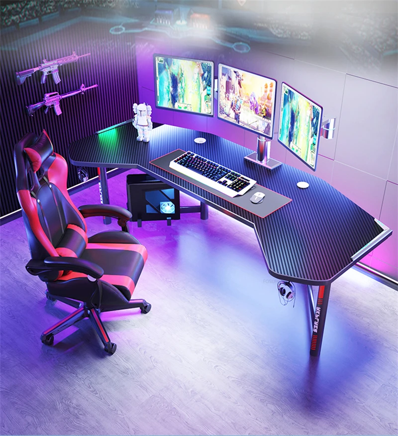 Description Picture 5 of itemHome Office Furniture Desktop Computer Desks Luxurious Professional E-sports Table and Chair Set Multi-functional Gaming Table
