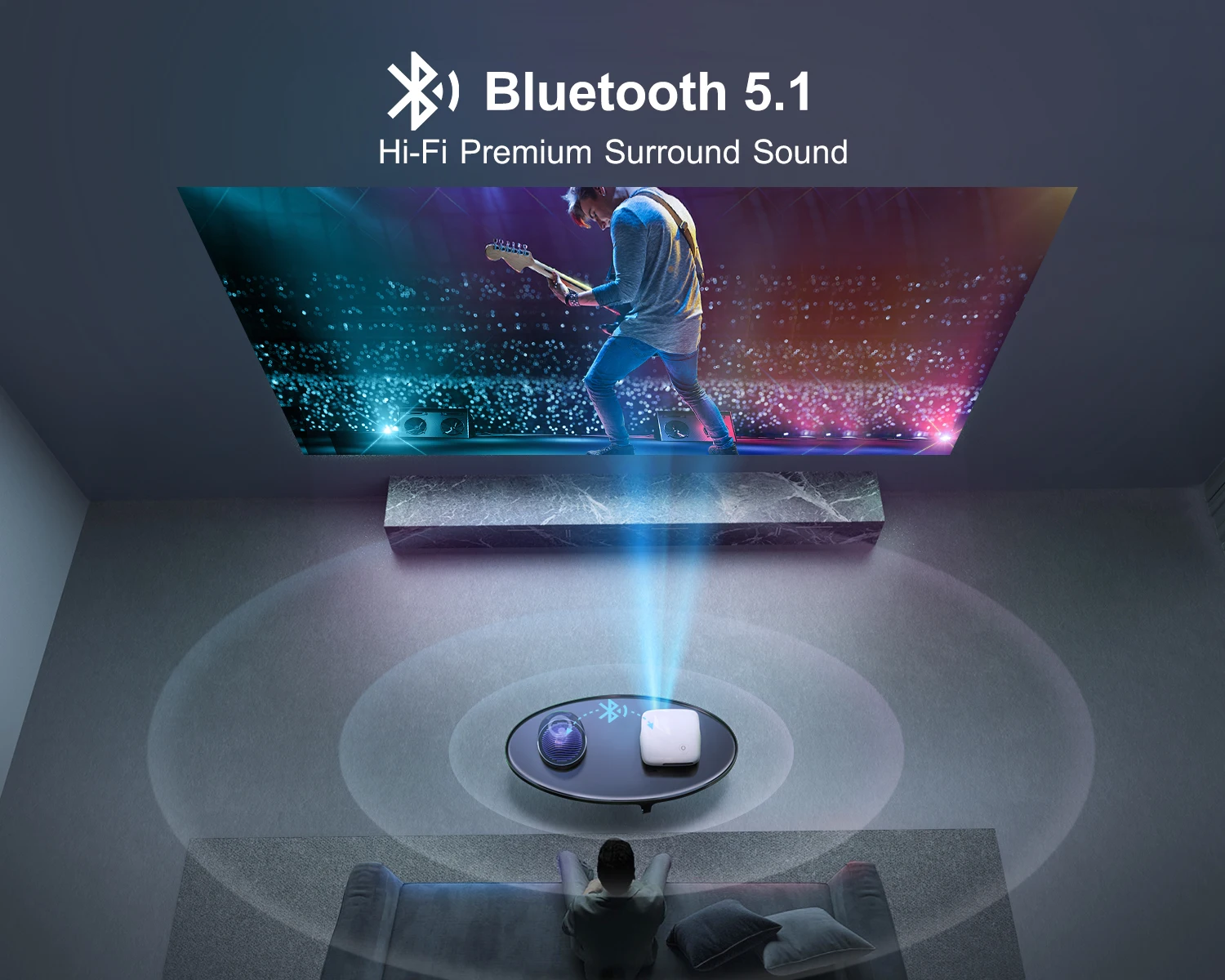 WIMIUS K7 1080P Projector 5G WiFi Bluetooth Support 4K 500 ANSI