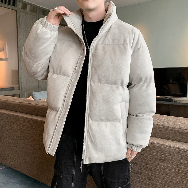 Men's Cotton Jacket In Autumn and Winter 2022 New Fashion Brand Plush and Thick Suede Down Jacket with Bread and Cotton Jacket