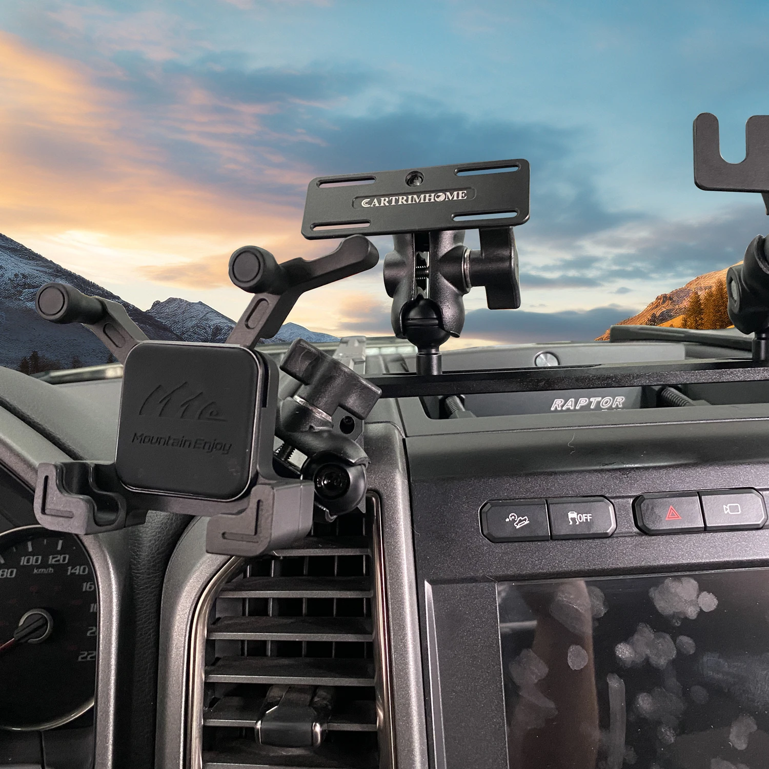 포드 F150 F-150 2015-2020 휴대폰 홀더 GPS 네비게이션 무전기 라디오 브래킷 오프로드 디지털 기기 대시 마운트