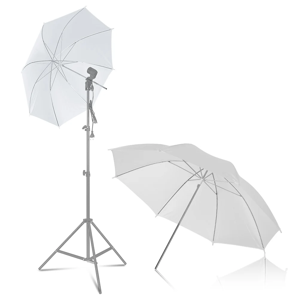 Reflective Umbrella Photo Studio Set 33' 84 cm Silver White Soft Light Umbrella + Dual-use 4 Pieces Photography Accessories camera umbrella