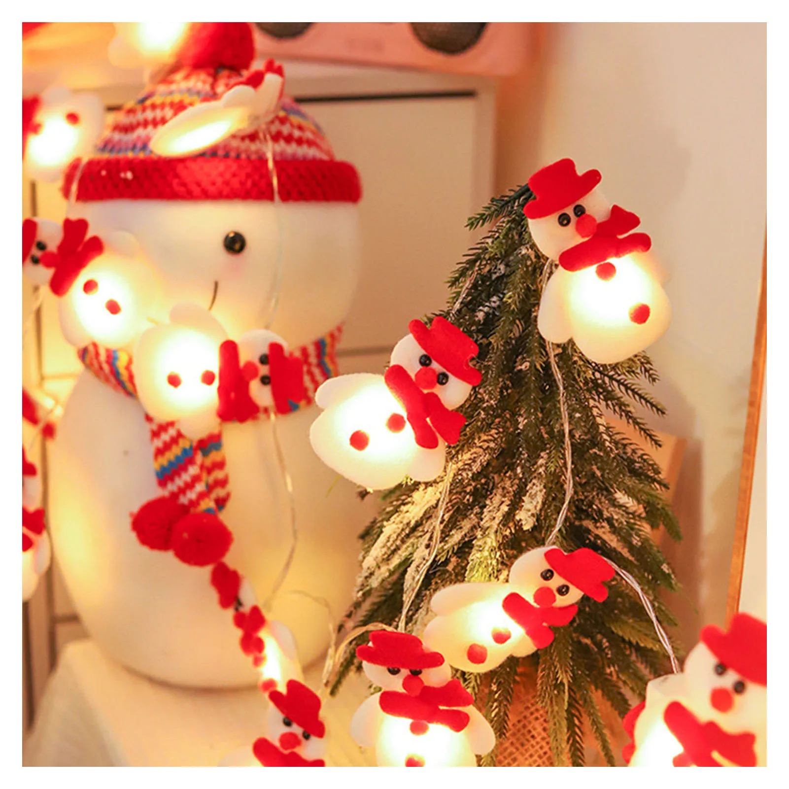 

Christmas Plush Doll String Lights Full of Warm Atmosphere Sense String Lights for Christmas Themed Parties