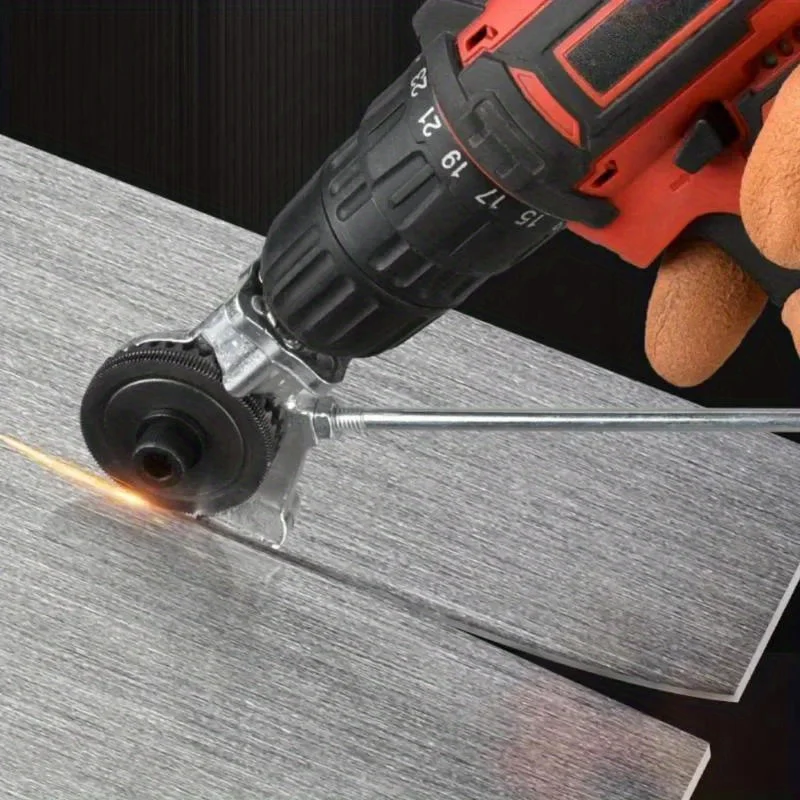 Electric Drill Plate Cutter Sheet Metal Nibbler Shears Plate Punch Scissors Modified Power Tool Accessories Cutting Steel/Alloy