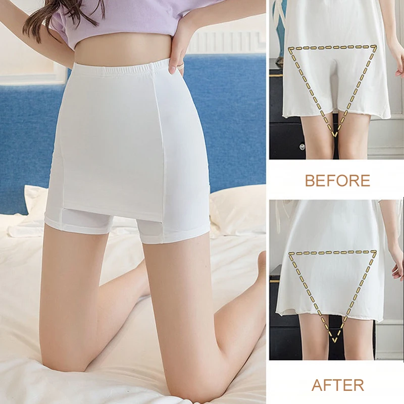 Loose Short Women Pants Liner Slip Thin Satin Underpants for Dress See  Through Safety Shorts Knickers Lingerie Kecks Teenager - AliExpress