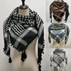 Middle East Adult Cotton Keffiyeh Scarf Wrap Multi Purpose Jacquard Pattern Arabian Muslim Headscarf Adjust Religious Scarf