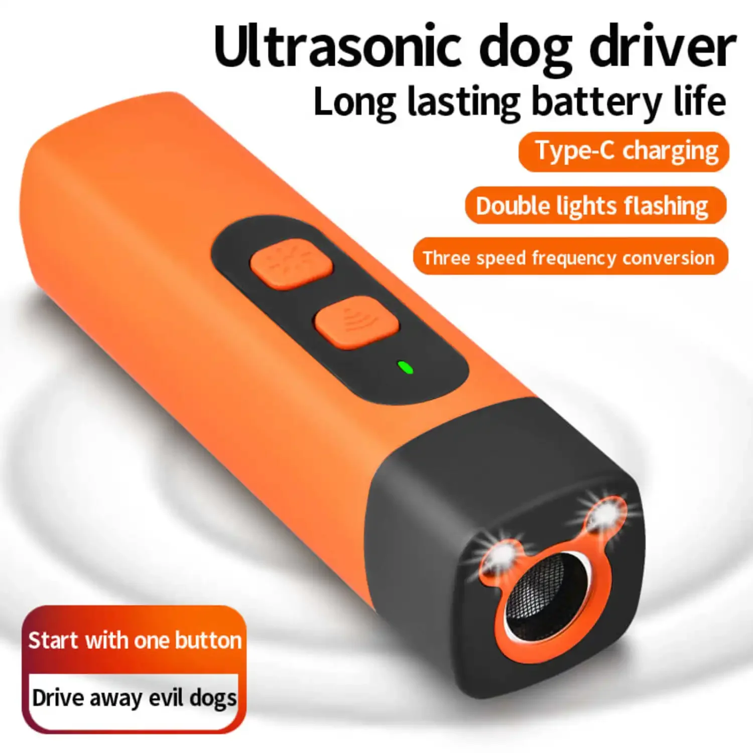 Professional Ultrasonic Bark Control Device Long Range Dog Training Tool Humane Alternative To Shock Collars Pet Trainer