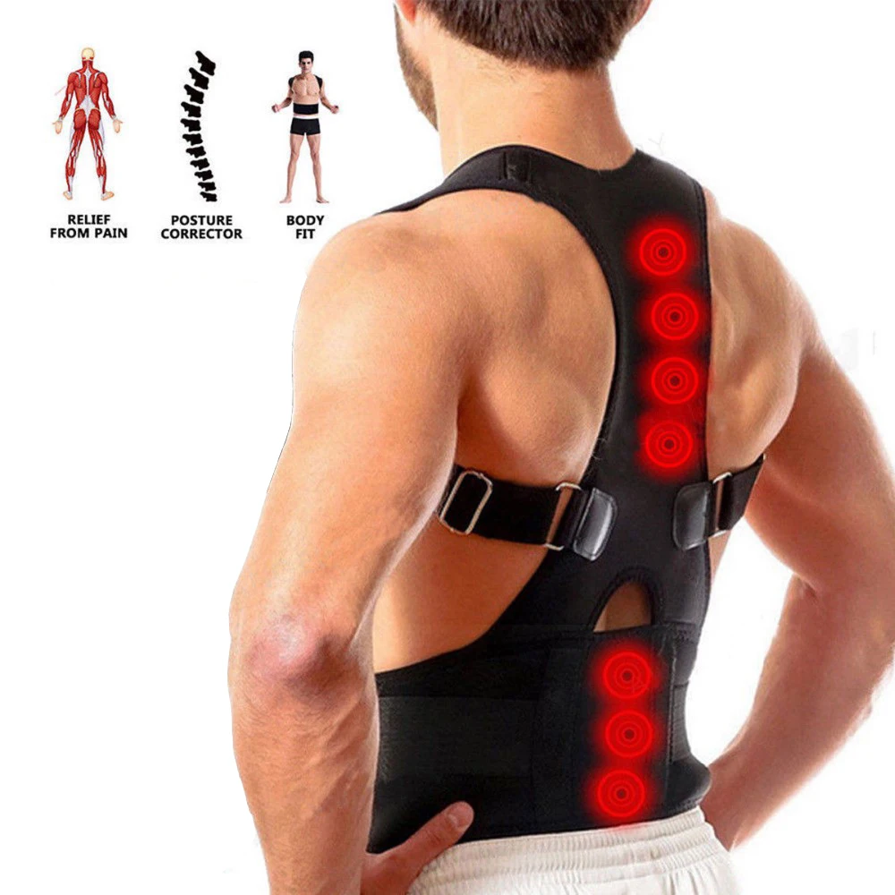 

Adjustable Back Shoulder Posture Corrector Belt Clavicle Spine Support Reshape Your Body Home Office Sport Upper Back Neck Brace
