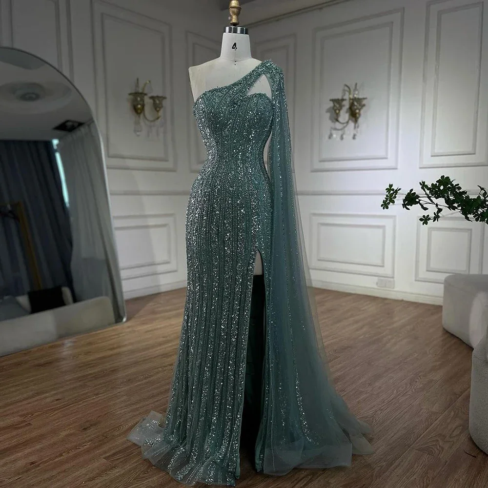chinese dress ladies Turquoise Straps Trumpet/Mermaid Wedding Guest Dress with Square Neckline