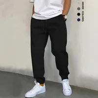 Nouveau pantalon de survêtement pour hommes grande taille 2XL 3XL vêtements de sport taille élastique pantalon Baggy décontracté noir gris coton Joggers homme pantalon ample 4