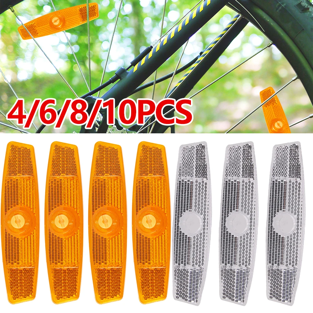 4-10pcs Bike Spoke Reflectors MTB Road Bike Warning Spoke Safety Reflector Lights Bicycle Wheel Rim Lights Cycling Accessories bike accessories,bicycle wheel stickers,bicycle spokes