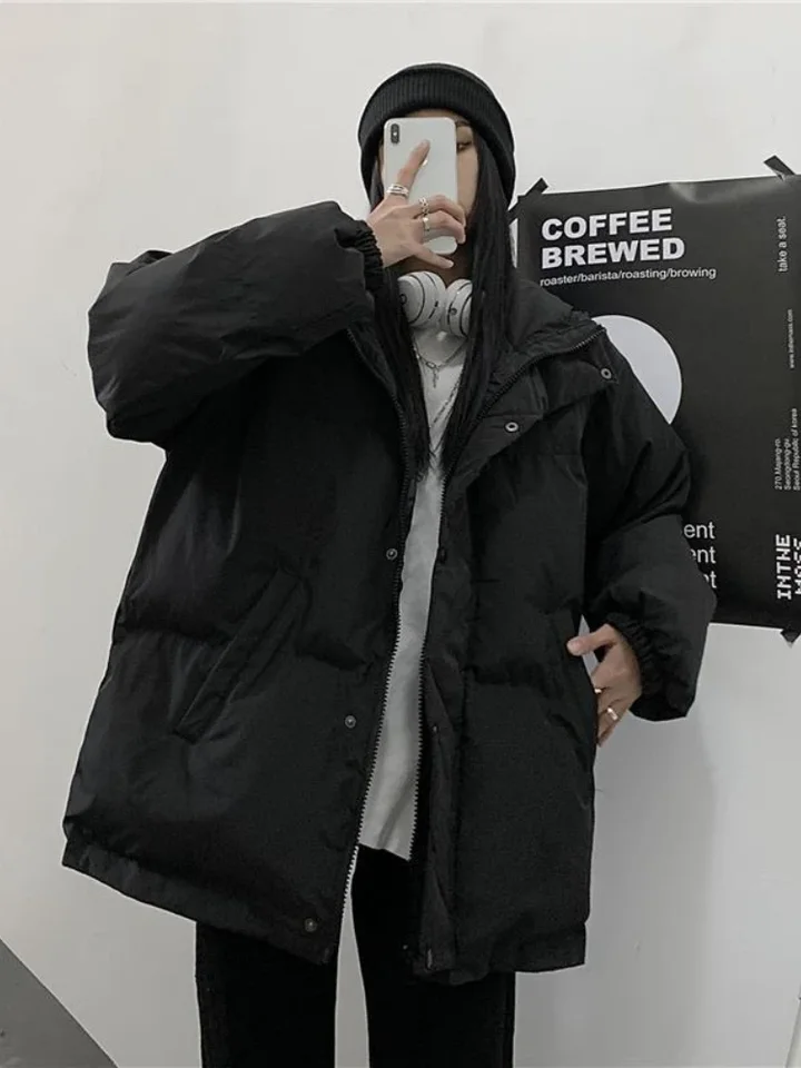 専用です⭐︎over sized Jacket Coat Nicemix Korean Black Thickened Bread Coat Winter 2023 New Oversize