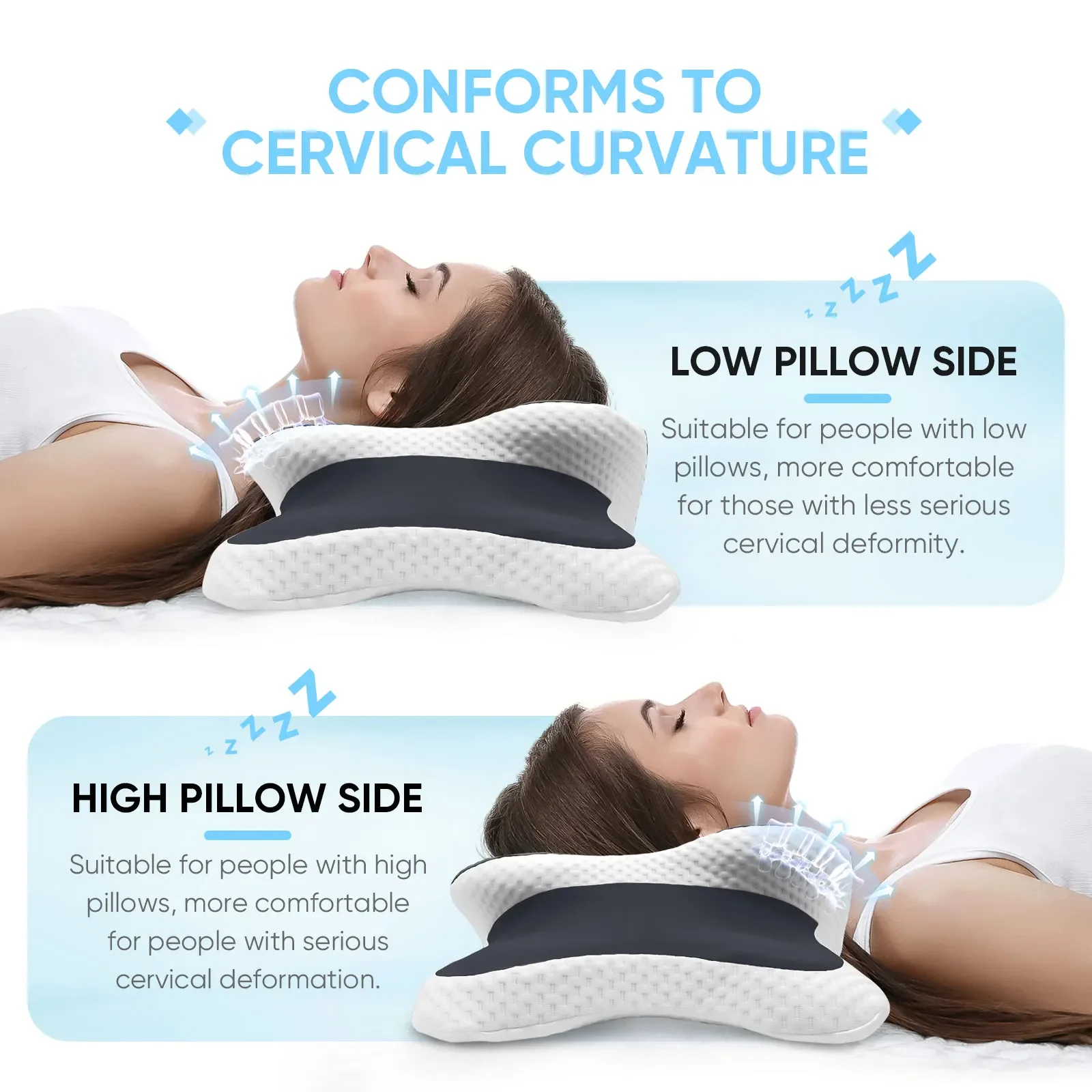 Butterfly Memory Foam Pillows Butterfly Shaped Relaxing Cervical Slow Rebound Neck Pillow Pain Relief Sleeping Orthopedic Beding 6