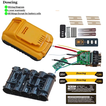 21700 리튬 이온 배터리 플라스틱 케이스, PCB 충전 보호 회로 기판 박스 쉘, Dewalte 18V 20V DCB200 DCB183