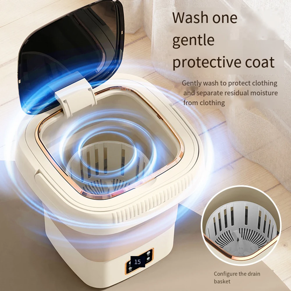 Mini Washing Machine 9L Folding Mini Laundry Machine With Dehydration  Function Durable Laundry Machine Digital Portable Washers - AliExpress