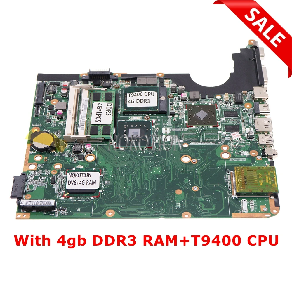 Материнская плата NOKOTION 578378-001 для ноутбука Hp DV6 DV6-1000 PM45 С HD 4500 DDR3 DAUT3MB28C1 DAUT3MB28C0 |