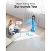 Tower Fans for Bedroom, 90° Oscillating Fans for indoors, 4 Modes 5 Speeds Max 26ft/s, 12H Timer, LED Display with Touch, 4